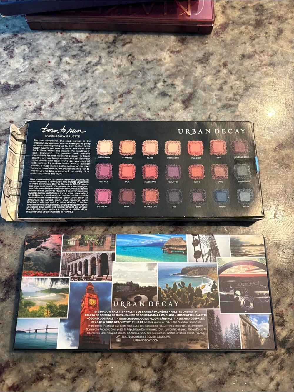 Urban Decay Born to Run Eyeshadow Palette - Black with Multicolor Logo